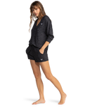 The Roxy Womens Saturdaze Cosy Shorts in Anthracite