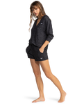 The Roxy Womens Saturdaze Cosy Shorts in Anthracite