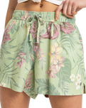The Roxy Lekeitio Printed Shorts in Foam Green Coastal | Available at Anns Cottage