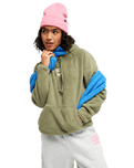The Roxy Womens Cool Calling Fleece Jacket in Oil Green