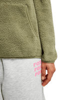 The Roxy Womens Cool Calling Fleece Jacket in Oil Green