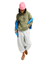 The Roxy Womens Cool Calling Fleece Jacket in Oil Green