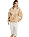 The Roxy Womens Jive Talking Bonded Fleece Jacket in Wild Side