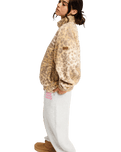 The Roxy Womens Jive Talking Bonded Fleece Jacket in Wild Side
