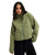 The Roxy Womens Blurry Cloud Zip Fleece Jacket in Oil Green