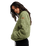 The Roxy Womens Blurry Cloud Zip Fleece Jacket in Oil Green