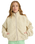 The Roxy Womens Blurry Cloud Zip Fleece Jacket in Parchment