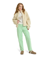 The Roxy Womens Blurry Cloud Zip Fleece Jacket in Parchment