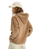 The Roxy Womens Cool Calling Polar Fleece Hoodie in Woodsmoke