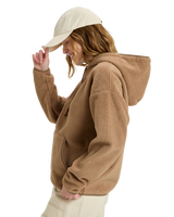 The Roxy Womens Cool Calling Polar Fleece Hoodie in Woodsmoke
