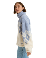 The Roxy Womens Mountain Story Half Zip Fleece Jacket in Egret