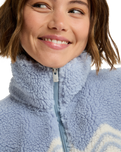 The Roxy Womens Mountain Story Half Zip Fleece Jacket in Egret
