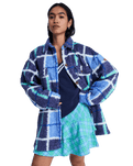 Over & Above Jacket in Dutch Blue Plaid Fade