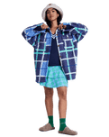 Over & Above Jacket in Dutch Blue Plaid Fade