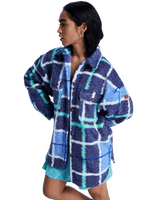 Over & Above Jacket in Dutch Blue Plaid Fade