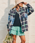 Over & Above Jacket in Dutch Blue Plaid Fade