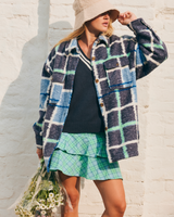 Over & Above Jacket in Dutch Blue Plaid Fade