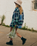 Over & Above Jacket in Dutch Blue Plaid Fade