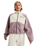 The Roxy Womens Waves Of Warmth Colourblock Fleece Jacket in Nirvana