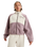 The Roxy Womens Waves Of Warmth Colourblock Fleece Jacket in Nirvana