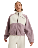 The Roxy Womens Waves Of Warmth Colourblock Fleece Jacket in Nirvana