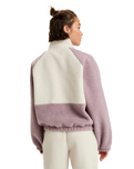 The Roxy Womens Waves Of Warmth Colourblock Fleece Jacket in Nirvana