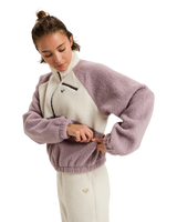The Roxy Womens Waves Of Warmth Colourblock Fleece Jacket in Nirvana