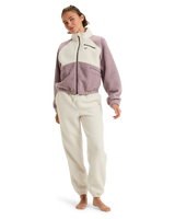 The Roxy Womens Waves Of Warmth Colourblock Fleece Jacket in Nirvana