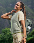The Roxy Womens Boundless Spirit Gilet in Oil Green