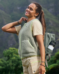 The Roxy Womens Boundless Spirit Gilet in Oil Green
