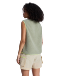 The Roxy Womens Boundless Spirit Gilet in Oil Green