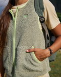 The Roxy Womens Boundless Spirit Gilet in Oil Green