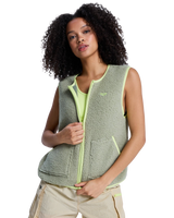 The Roxy Womens Boundless Spirit Gilet in Oil Green