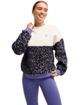 The Roxy Womens Waves Of Warmth Fleece Jacket in Whisper White