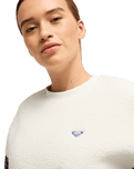 The Roxy Womens Waves Of Warmth Fleece Jacket in Whisper White