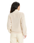The Roxy Womens Memories Of Sun 1/2 Zip Sweatshirt in Parchment