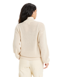 The Roxy Womens Memories Of Sun 1/2 Zip Sweatshirt in Parchment
