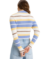 The Roxy Womens Playa Morning Jumper in Grapemist Playa Morning Stripe
