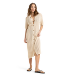 The Roxy Womens Seashell Song Dress in Parchment
