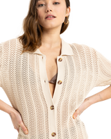 The Roxy Womens Seashell Song Dress in Parchment