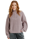 The Roxy Womens Home Again Half Zip Sweatshirt in Nirvana