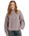 The Roxy Womens Home Again Half Zip Sweatshirt in Nirvana