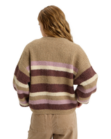 The Roxy Womens Marble Tiles Cardigan in Woodsmoke