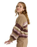 The Roxy Womens Marble Tiles Cardigan in Woodsmoke