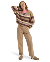 The Roxy Womens Marble Tiles Cardigan in Woodsmoke