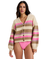 The Roxy Womens Marble Tiles Cardigan in Parchment