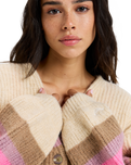 The Roxy Womens Marble Tiles Cardigan in Parchment