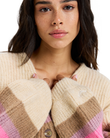 The Roxy Womens Marble Tiles Cardigan in Parchment