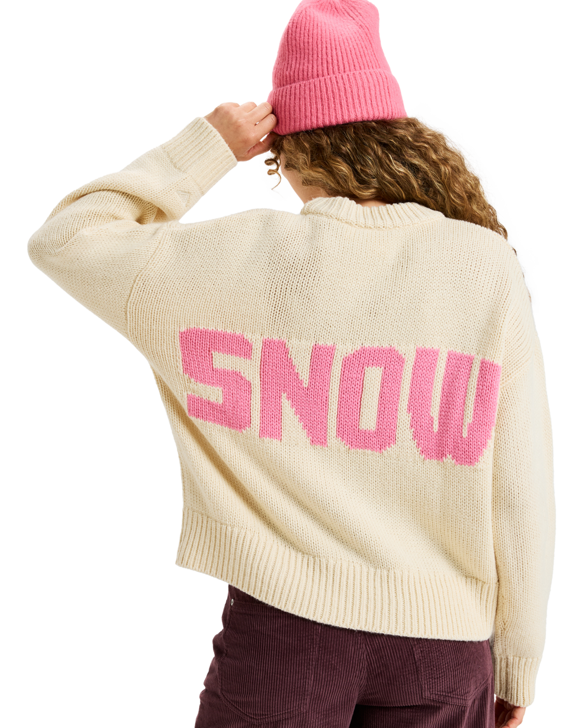 The Roxy Womens Exploring Heart Jumper in Parchment