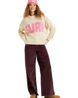 The Roxy Womens Exploring Heart Jumper in Parchment